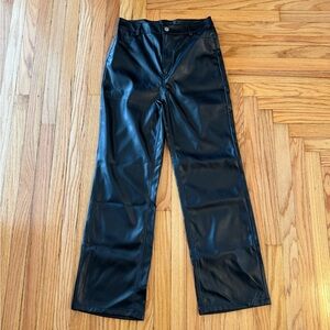 HYFVE Black Faux Leather Pants